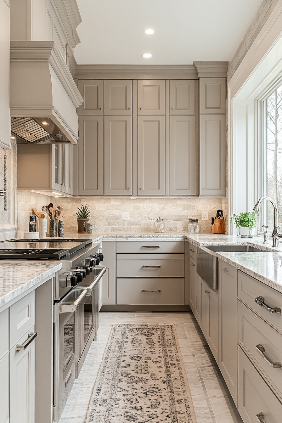 light taupe kitchen cabinets