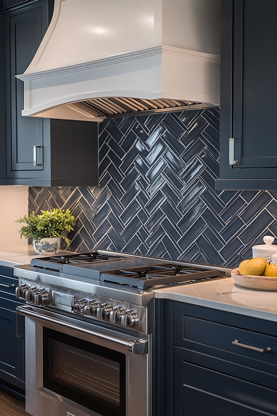 kitchen backsplash with white cabinets