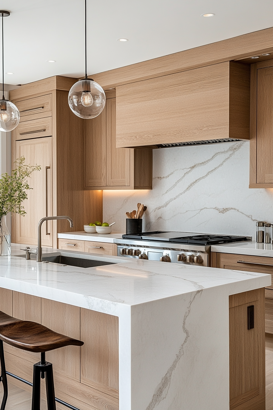 light wood kitchen cabinets