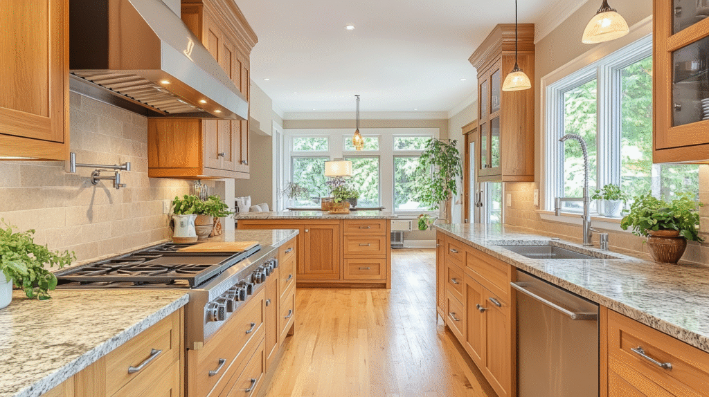 light wood kitchen cabinets