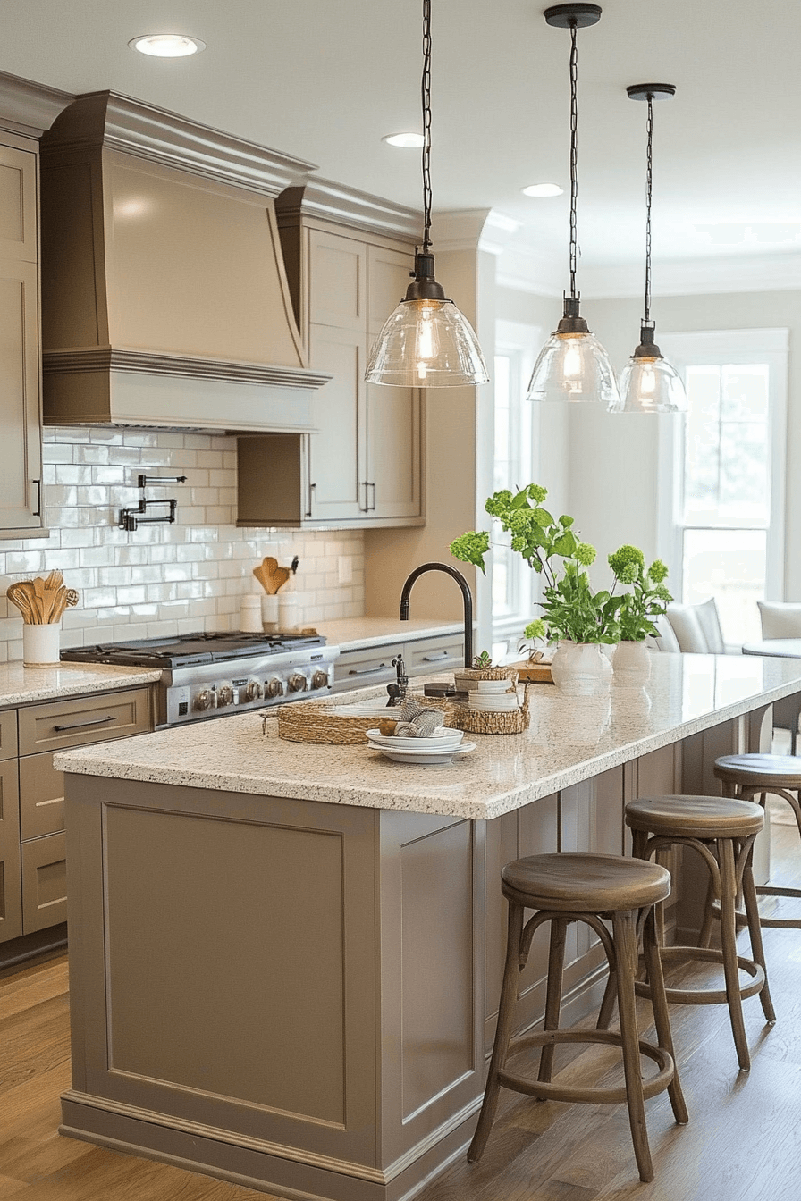 light brown cabinets kitchen