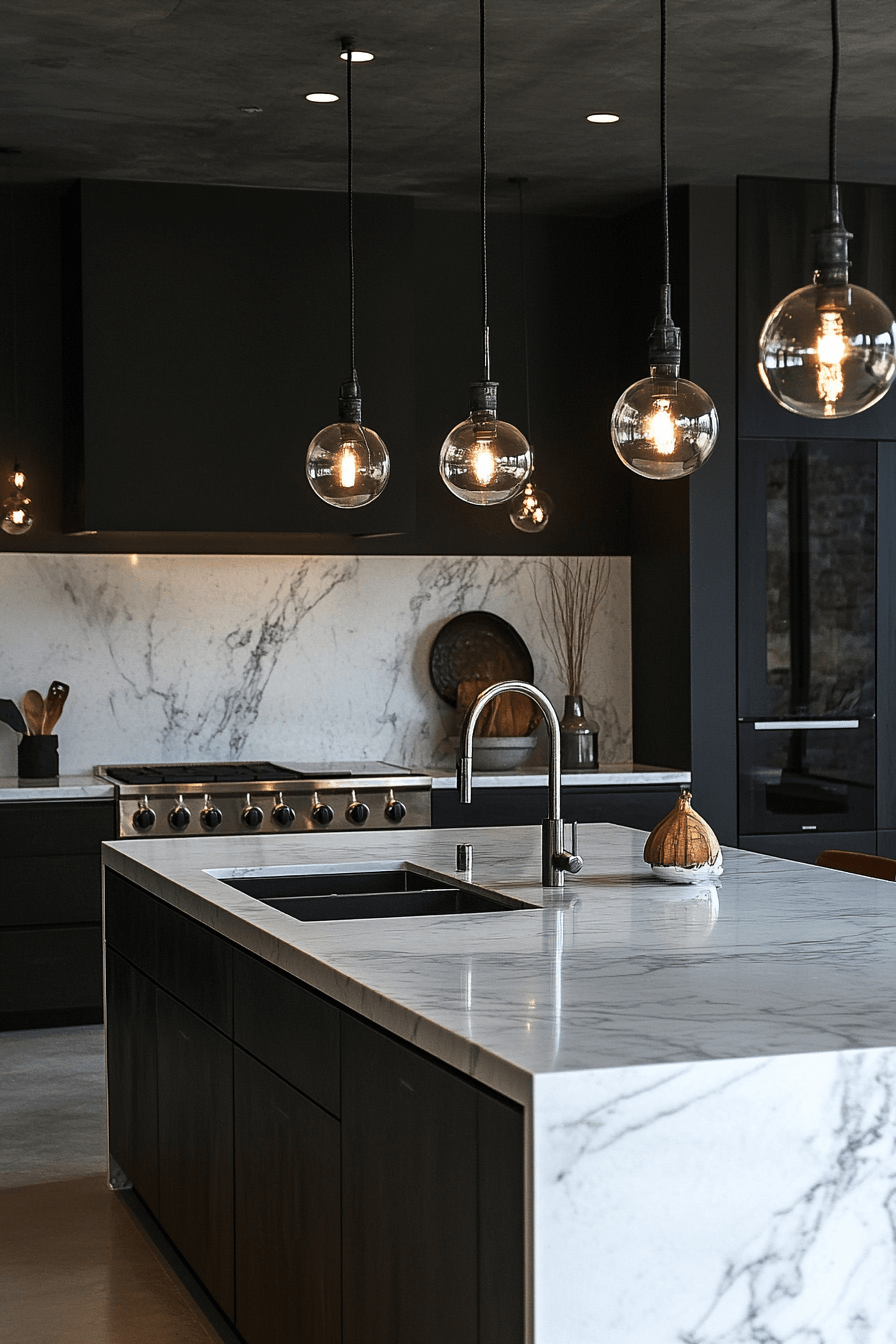 charcoal kitchen cabinets