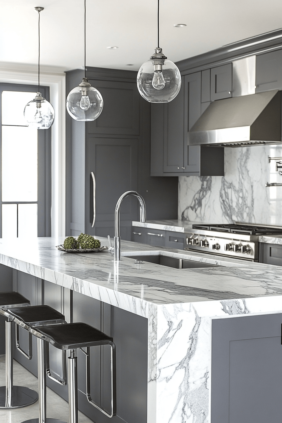 charcoal gray kitchen cabinets
