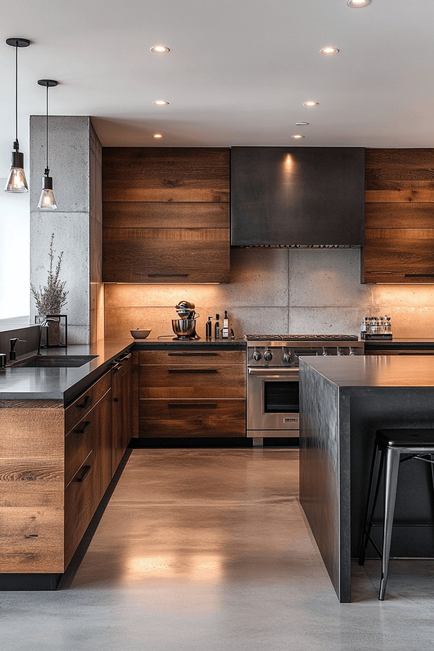 dark oak kitchen cabinets