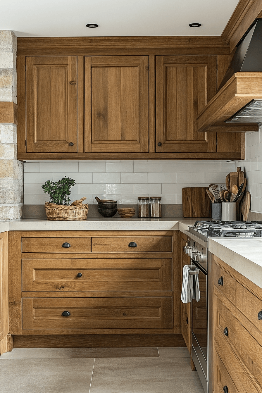 light brown cabinets kitchen