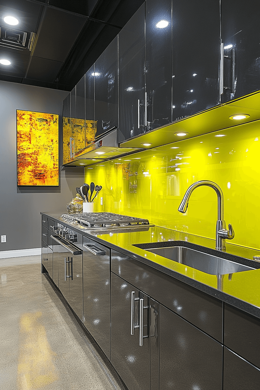 charcoal kitchen cabinets