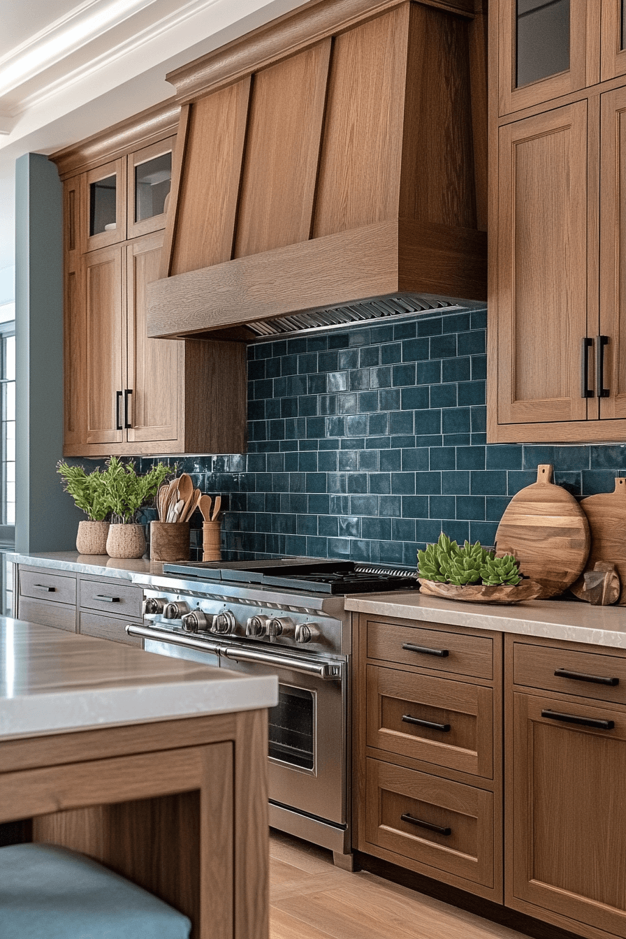 dark oak kitchen cabinets