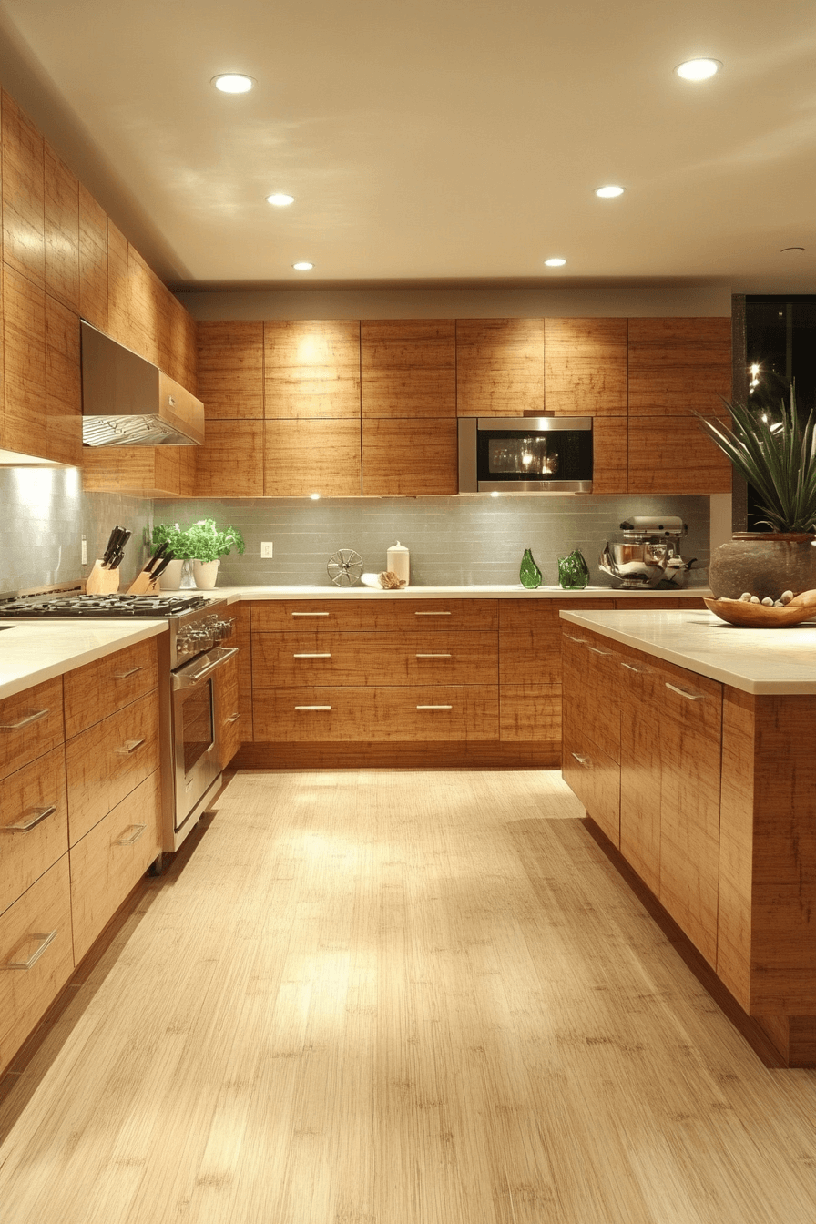 light brown cabinets kitchen