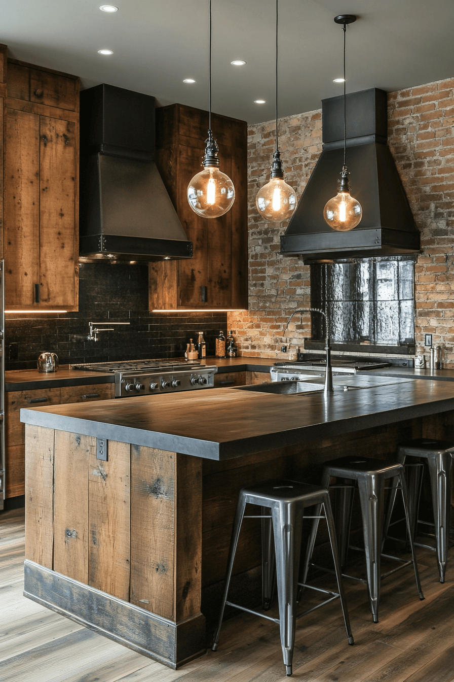 dark walnut kitchen cabinets