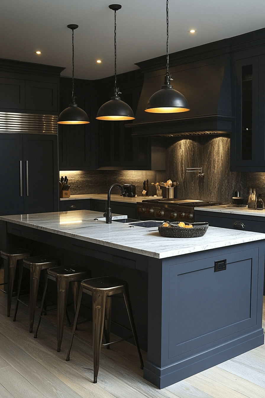 charcoal gray kitchen cabinets