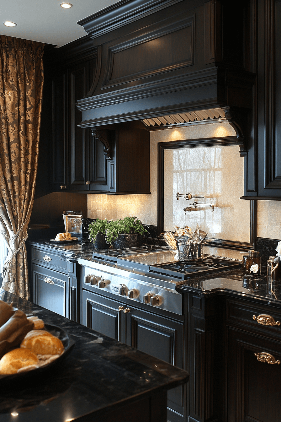dark oak kitchen cabinets