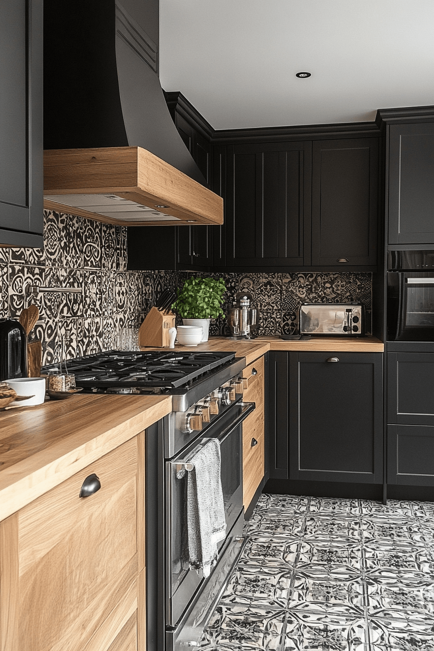 charcoal kitchen cabinets