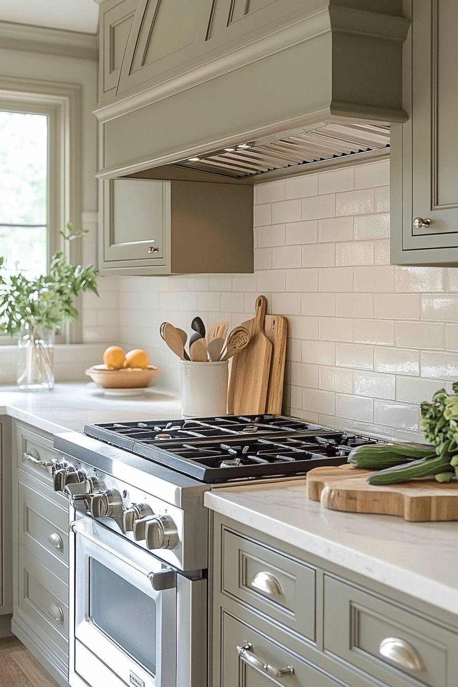 clary sage kitchen cabinets