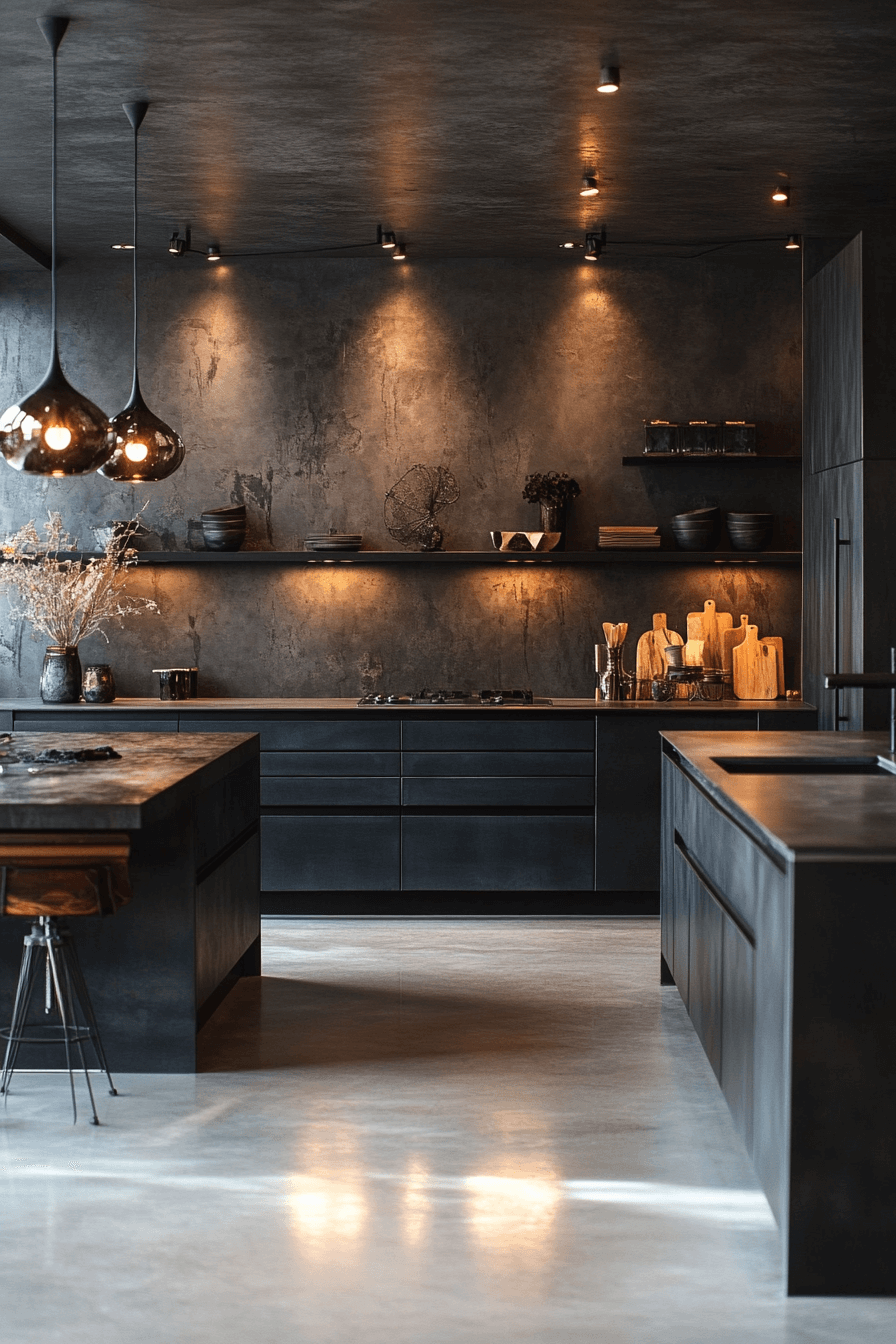 charcoal gray kitchen cabinets