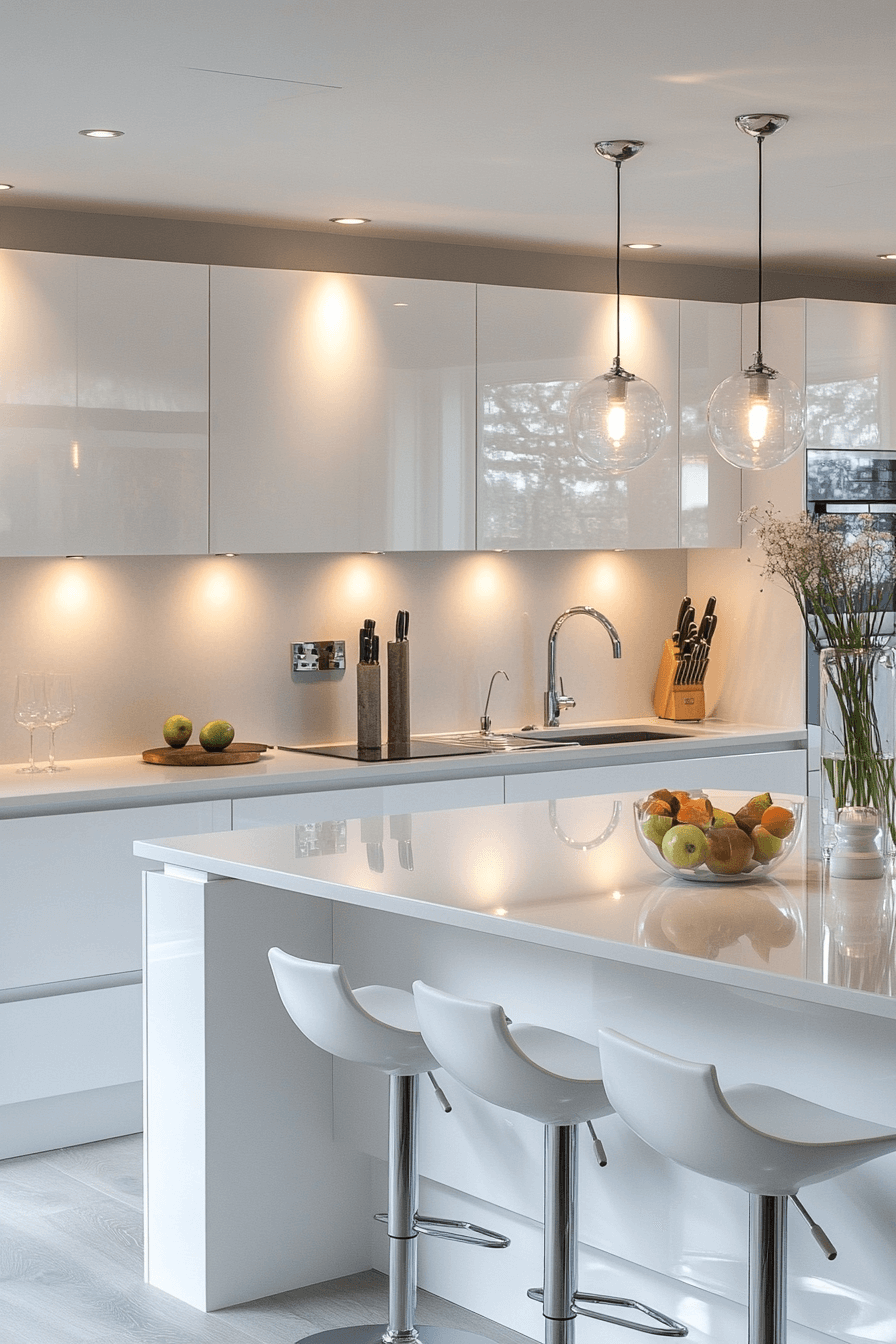 high gloss kitchen cabinets