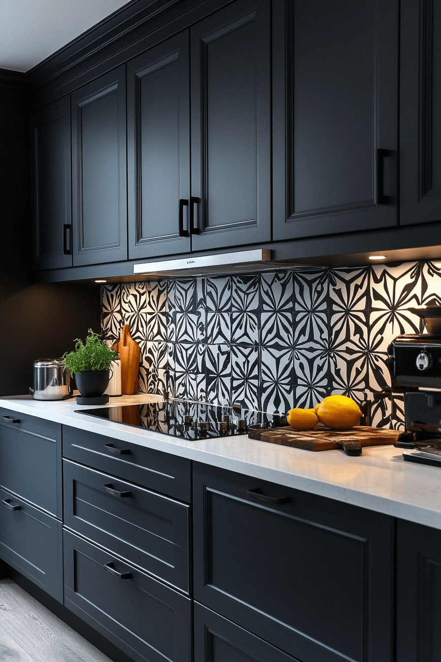 charcoal kitchen cabinets