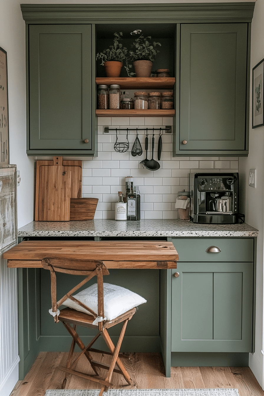 clary sage kitchen cabinets