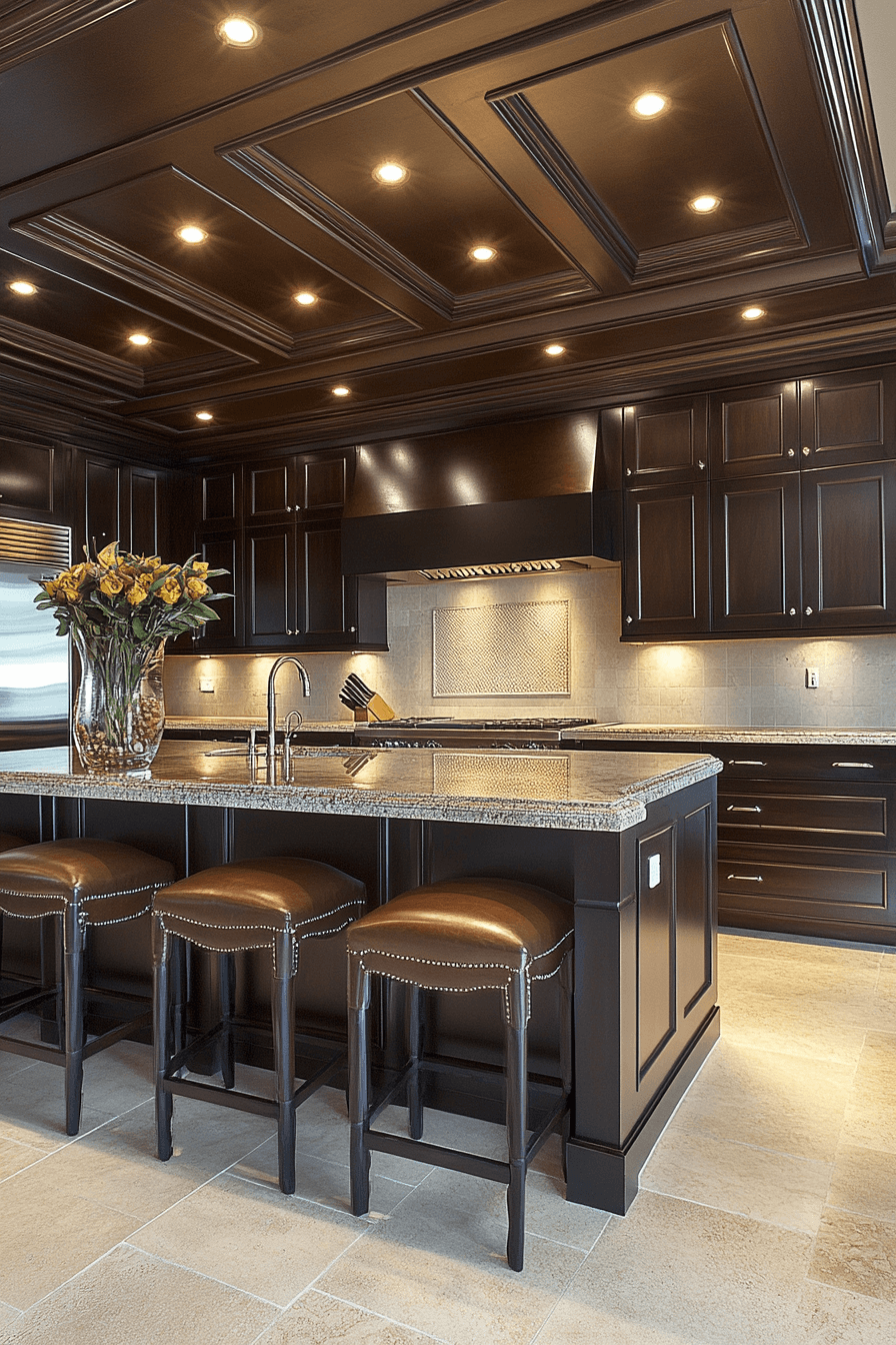 dark oak kitchen cabinets