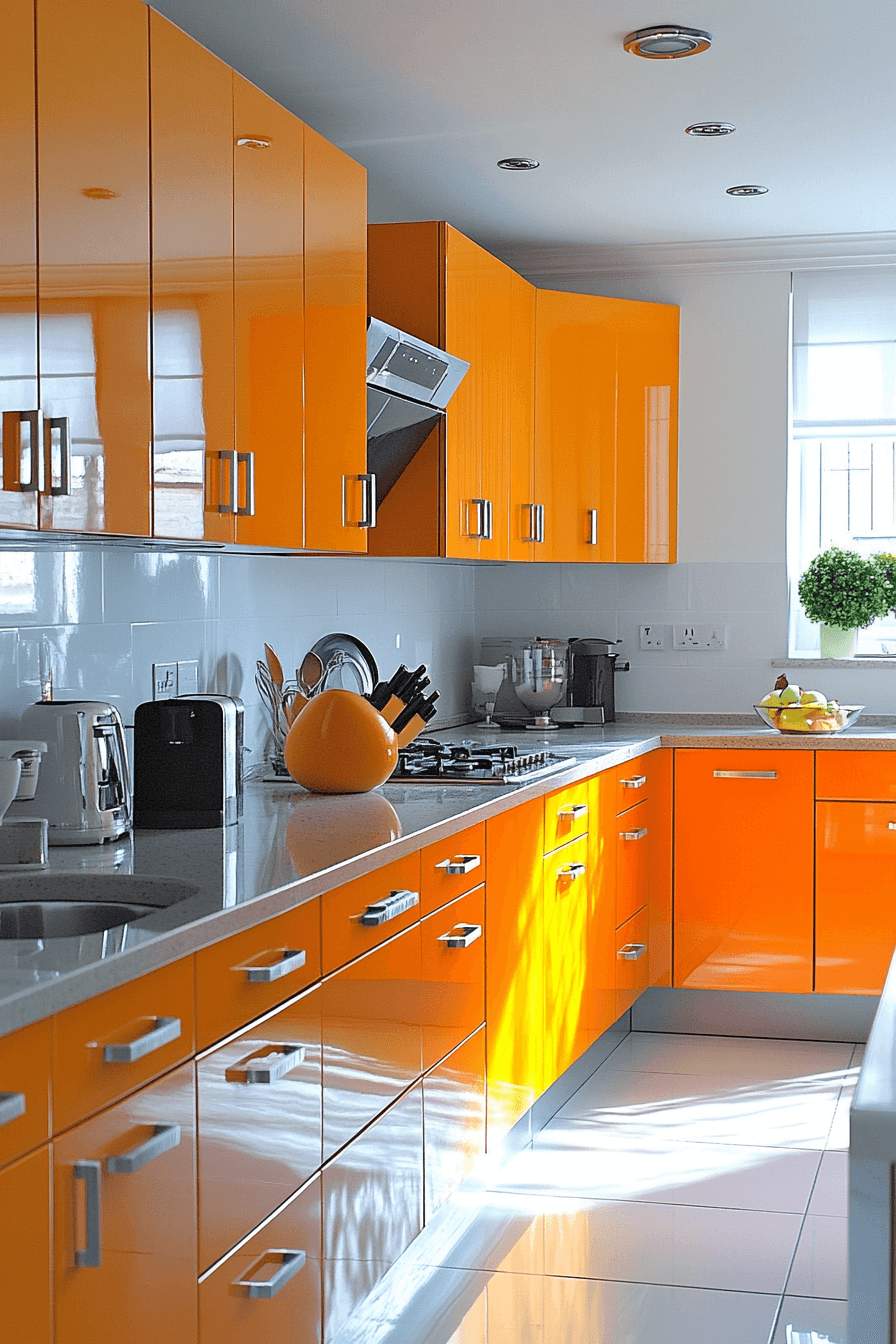 high gloss kitchen cabinets