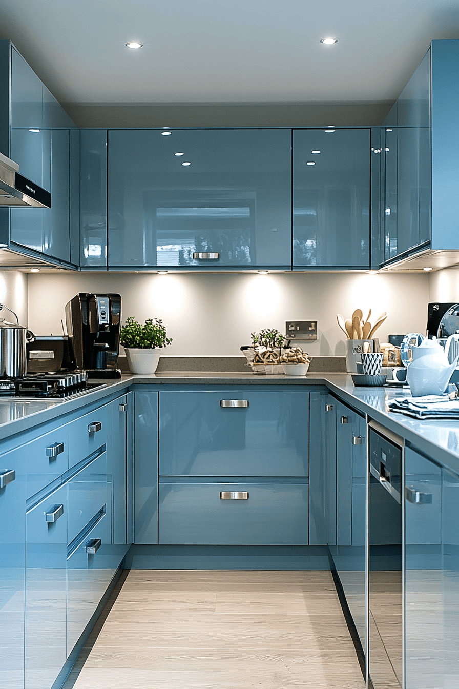 high gloss kitchen cabinets