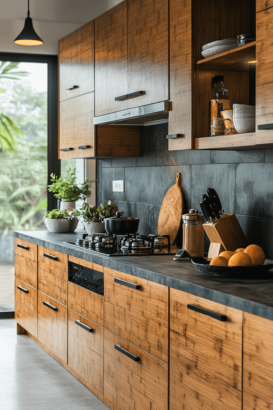 light brown cabinets kitchen