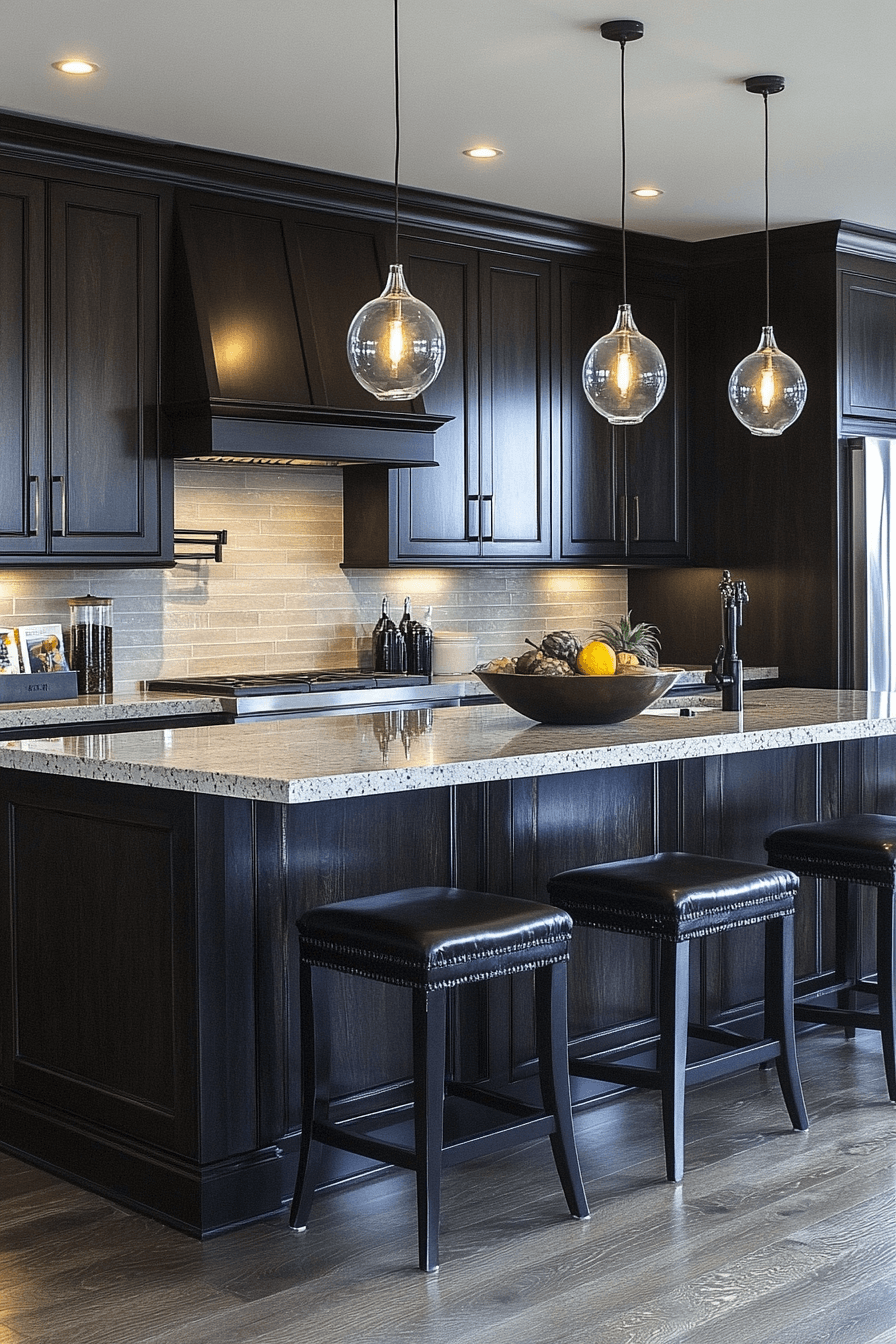dark oak kitchen cabinets