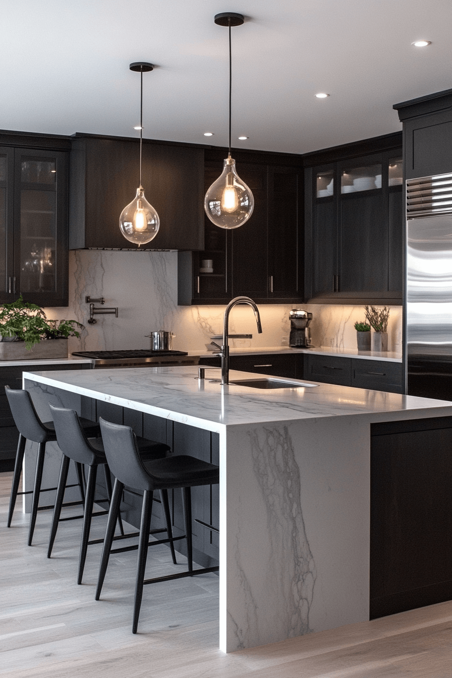 charcoal kitchen cabinets