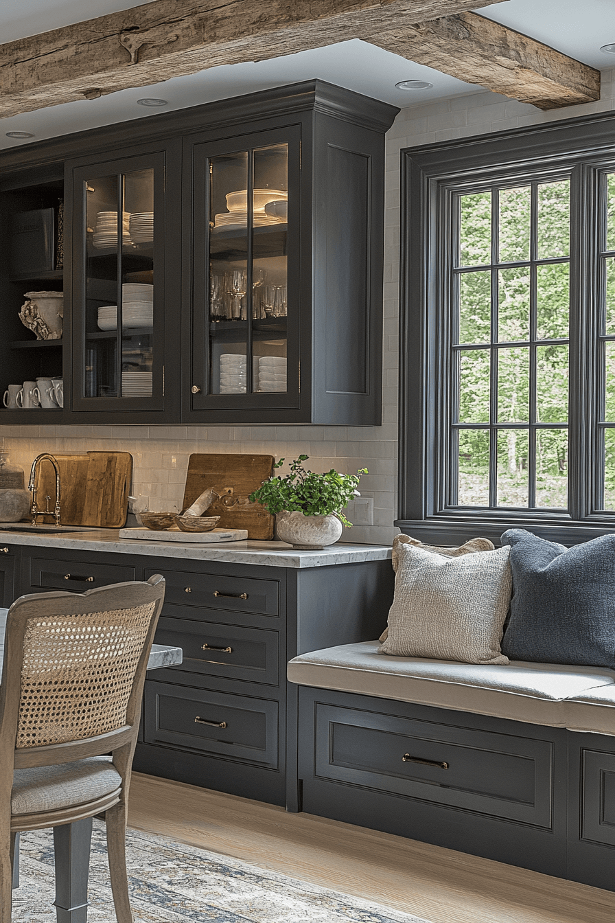 charcoal kitchen cabinets