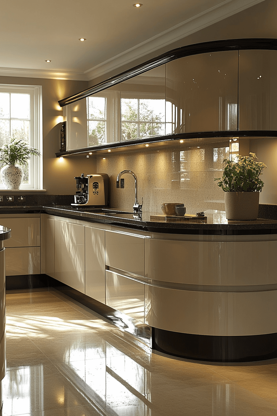 high gloss kitchen cabinets