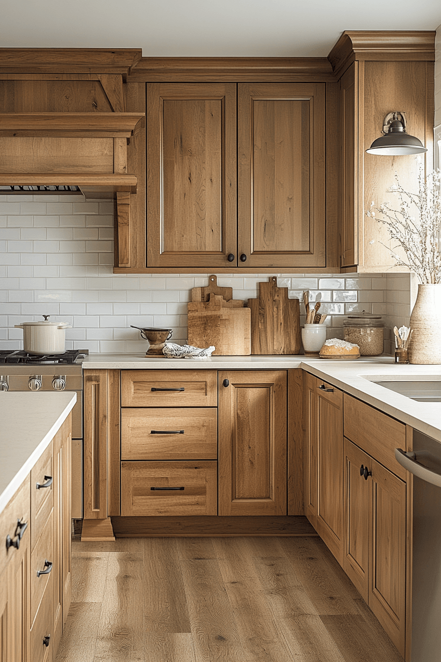 light brown cabinets kitchen