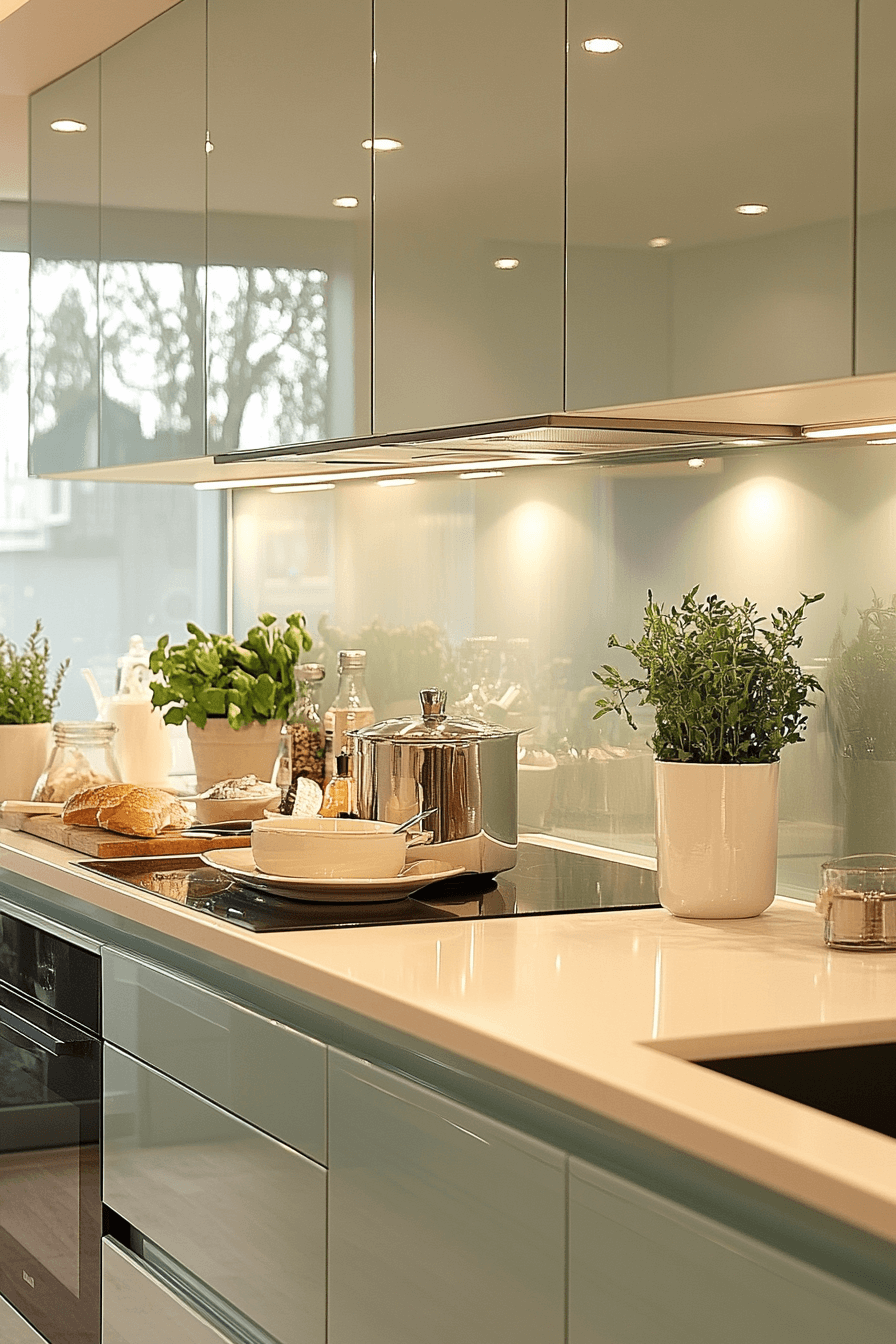 mint green kitchen cabinets