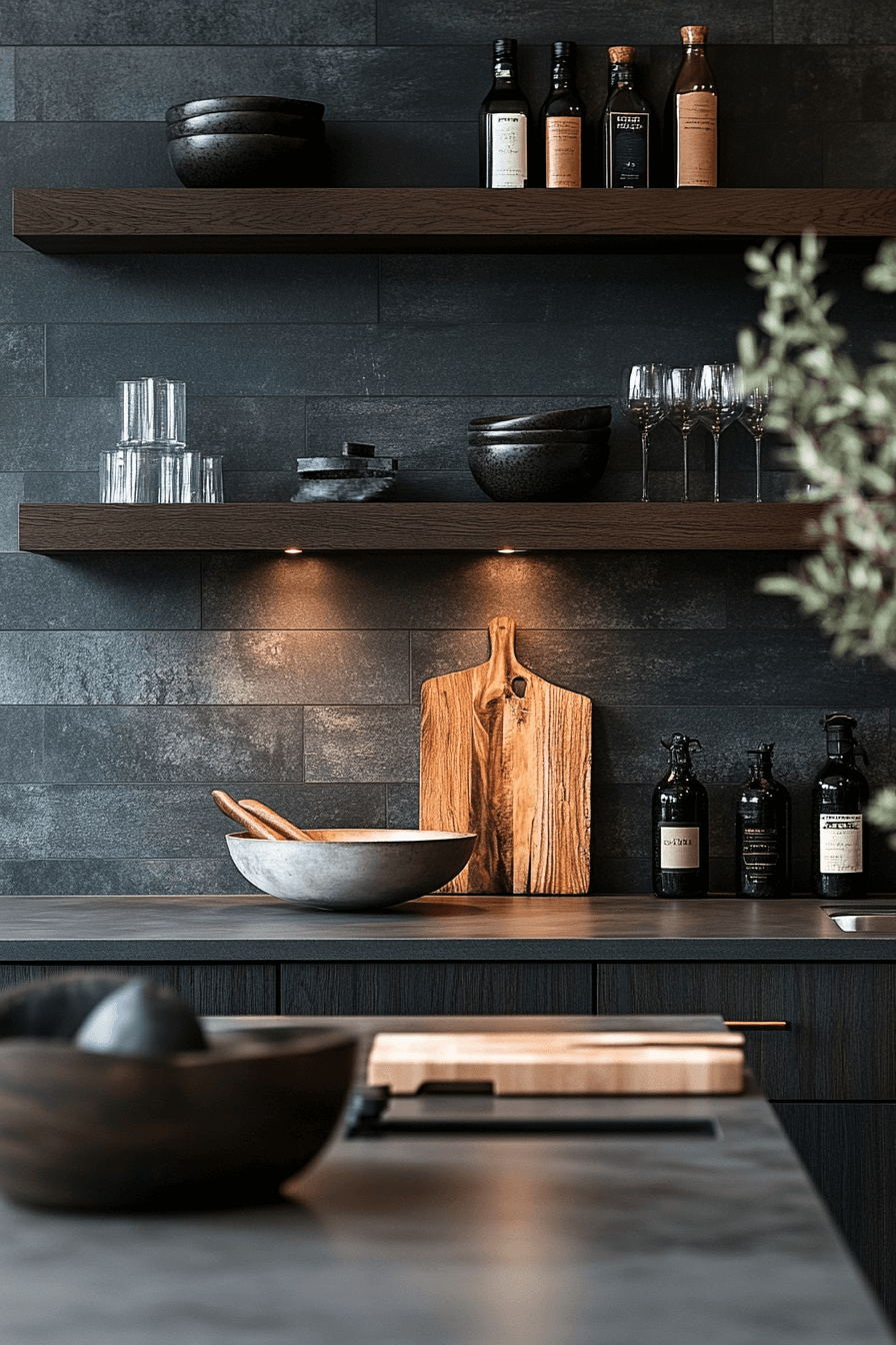 charcoal kitchen cabinets