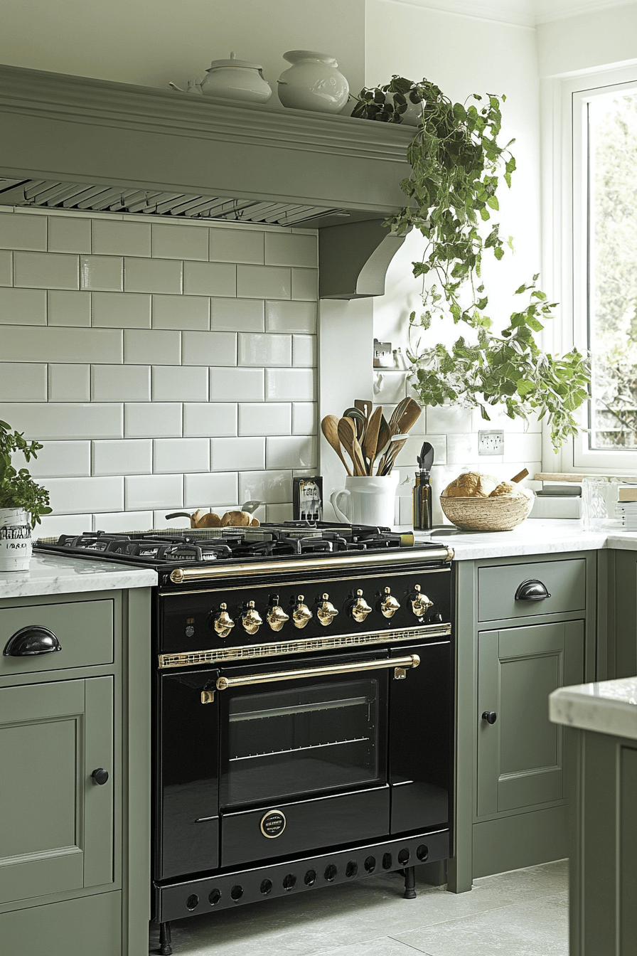 clary sage kitchen cabinets