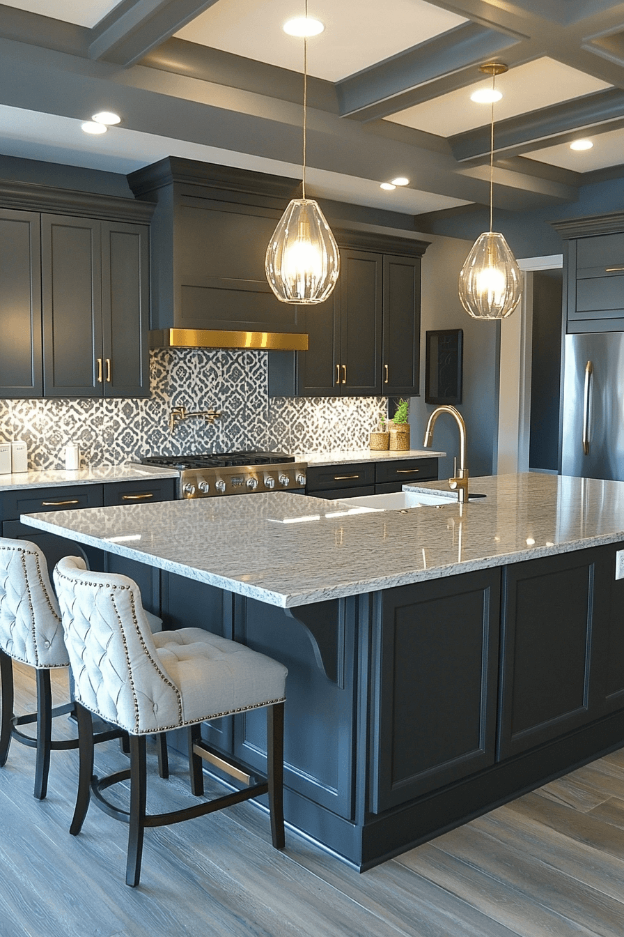 charcoal gray kitchen cabinets