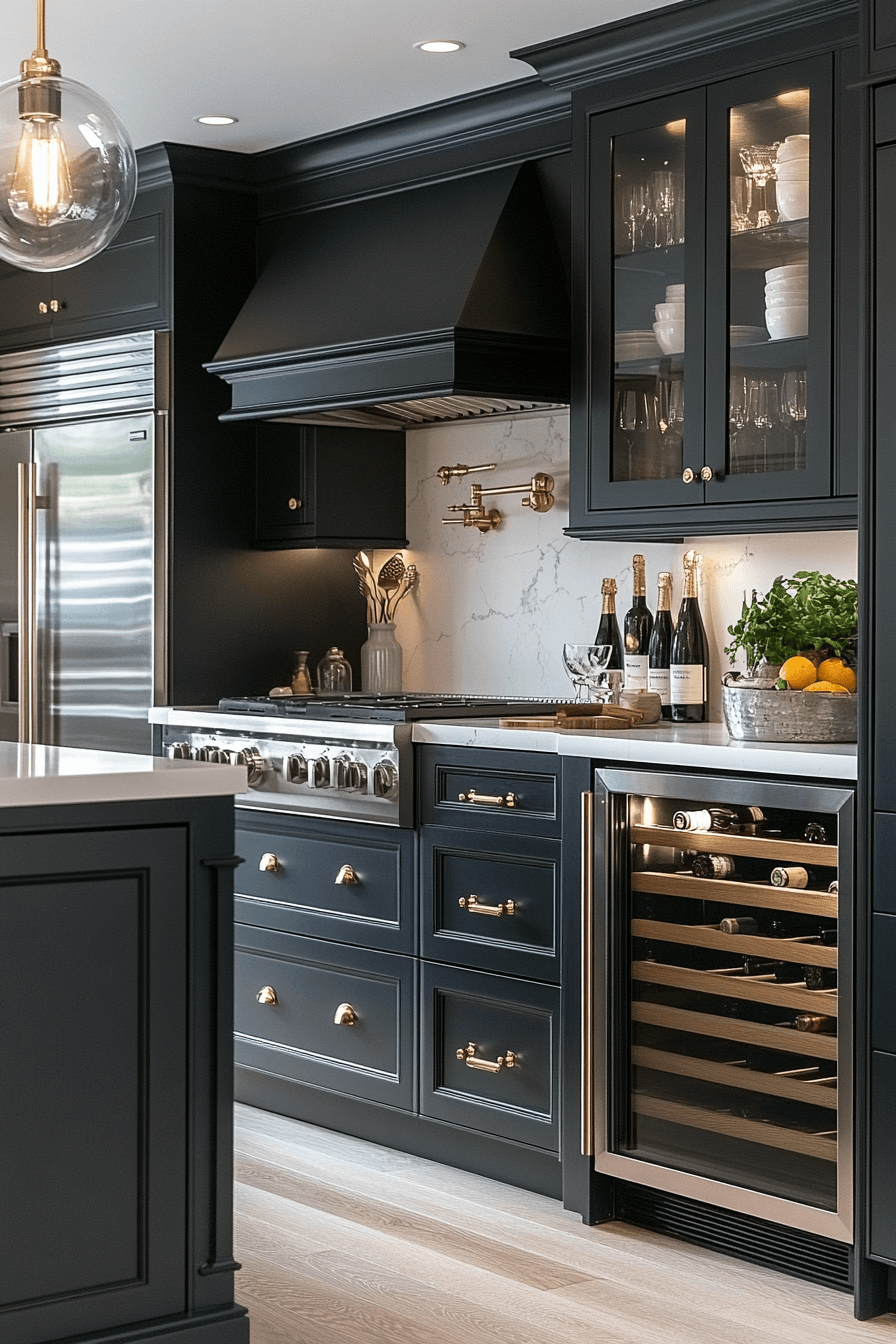 charcoal kitchen cabinets
