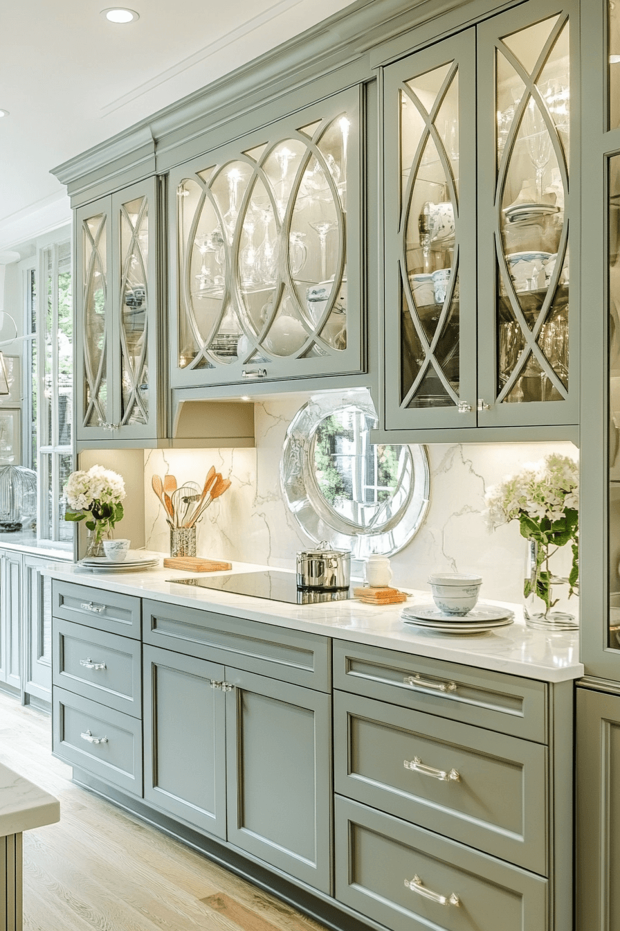 clary sage kitchen cabinets
