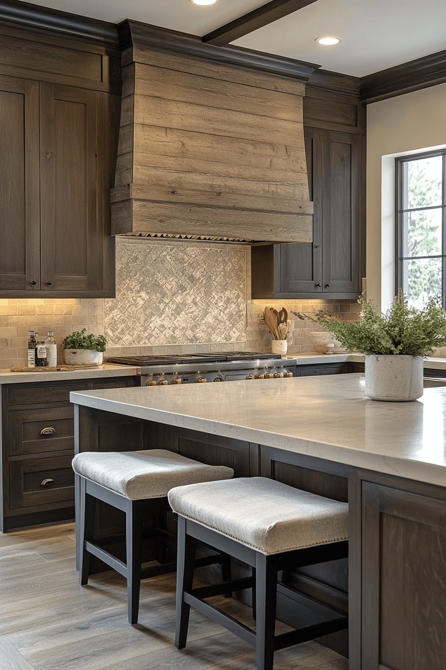 dark oak kitchen cabinets