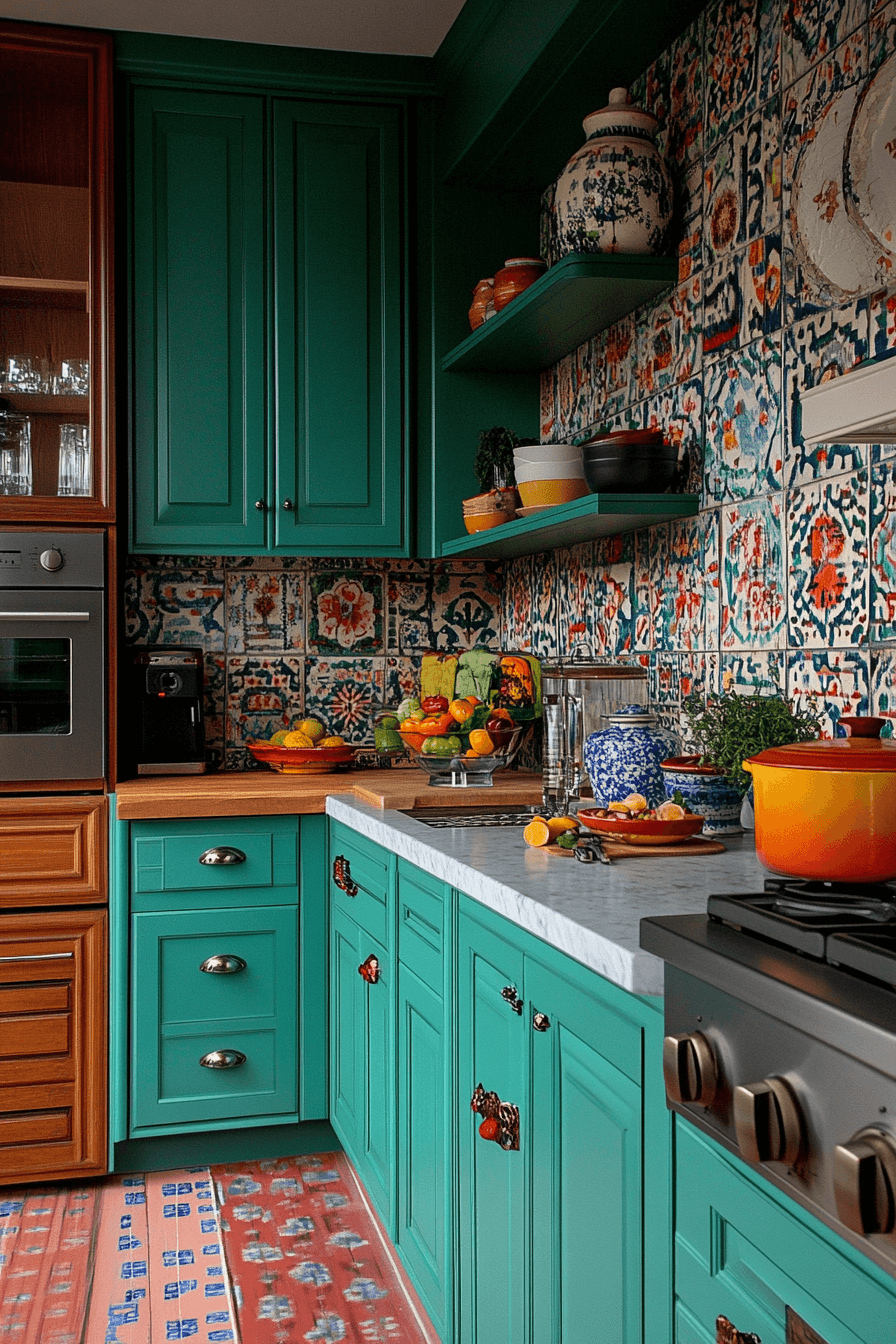 pewter green kitchen cabinets