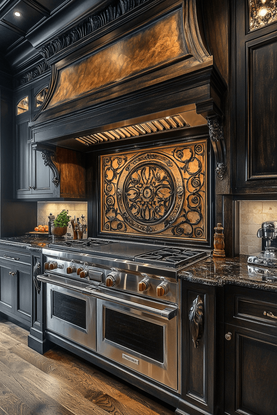 dark oak kitchen cabinets