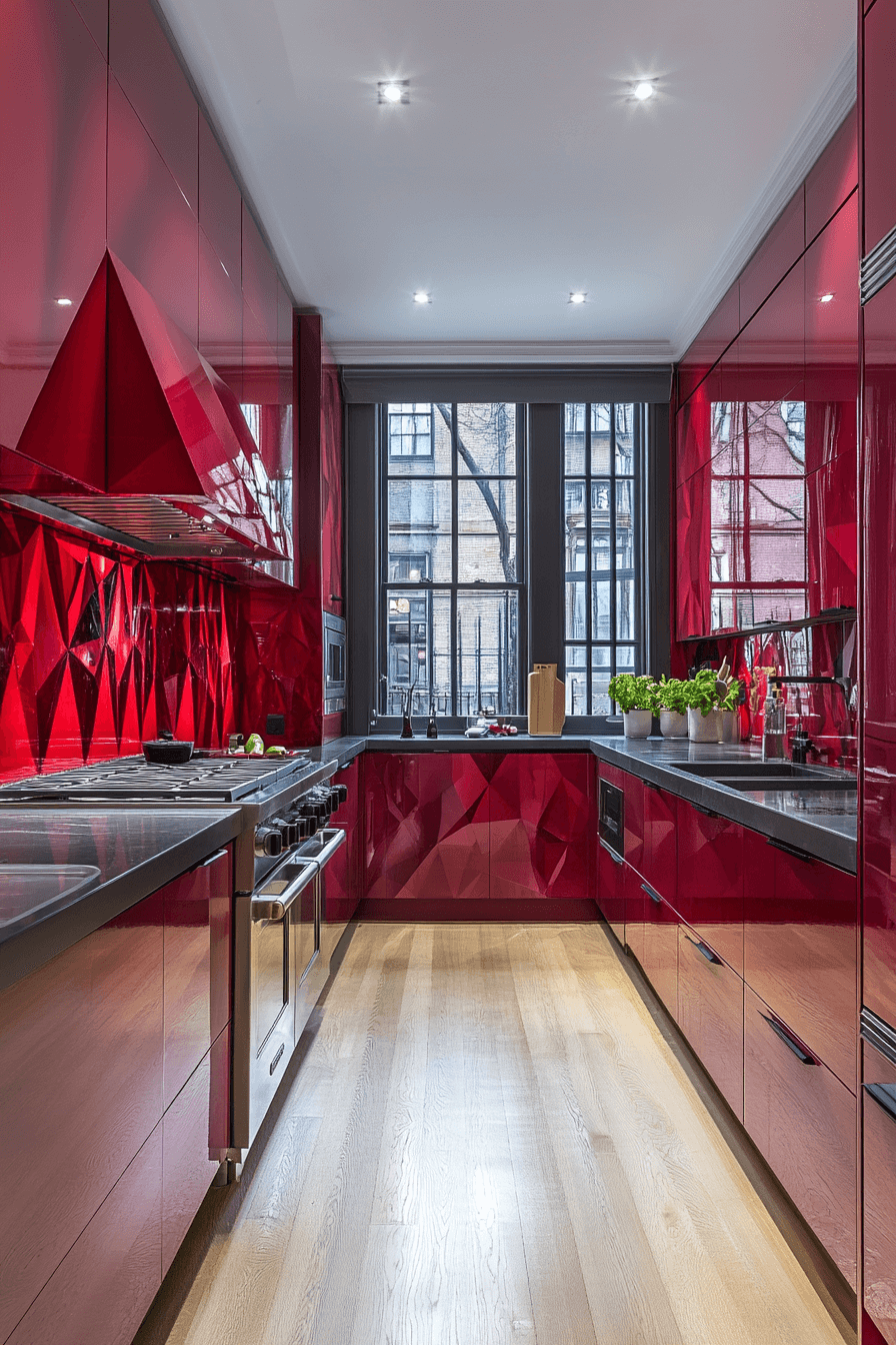 high gloss kitchen cabinets