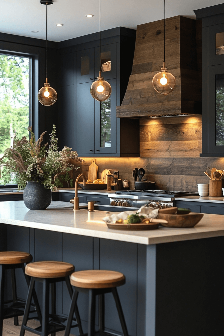 charcoal gray kitchen cabinets