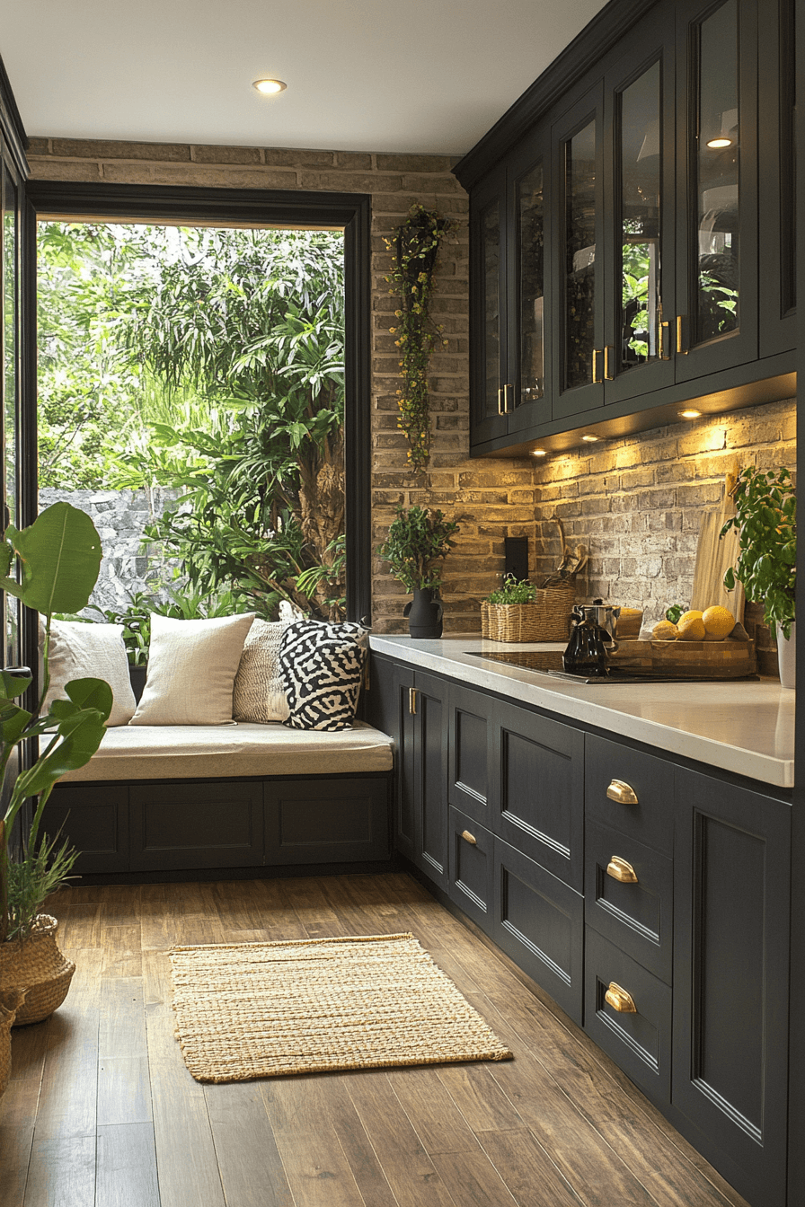 charcoal kitchen cabinets