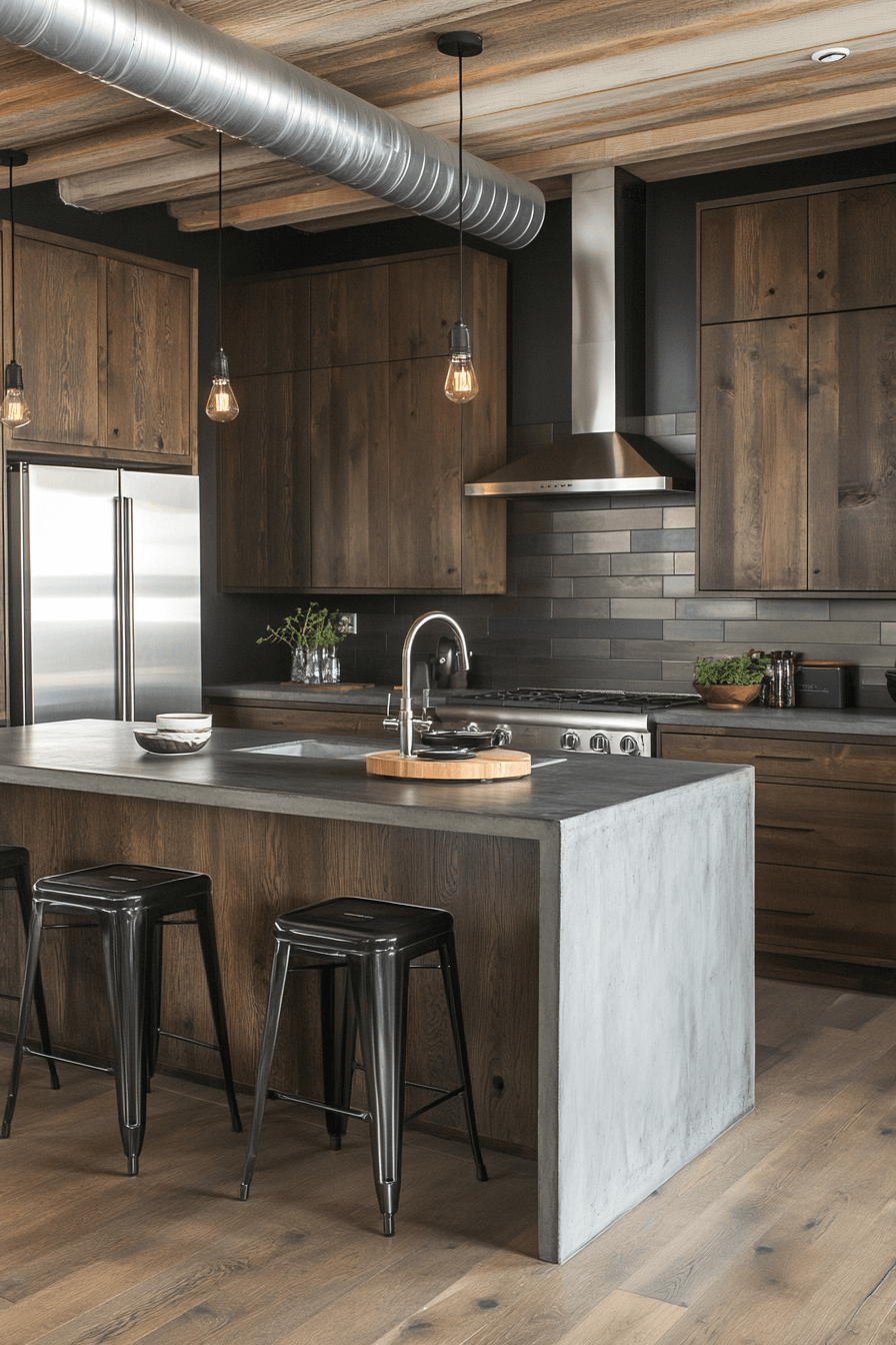dark oak kitchen cabinets