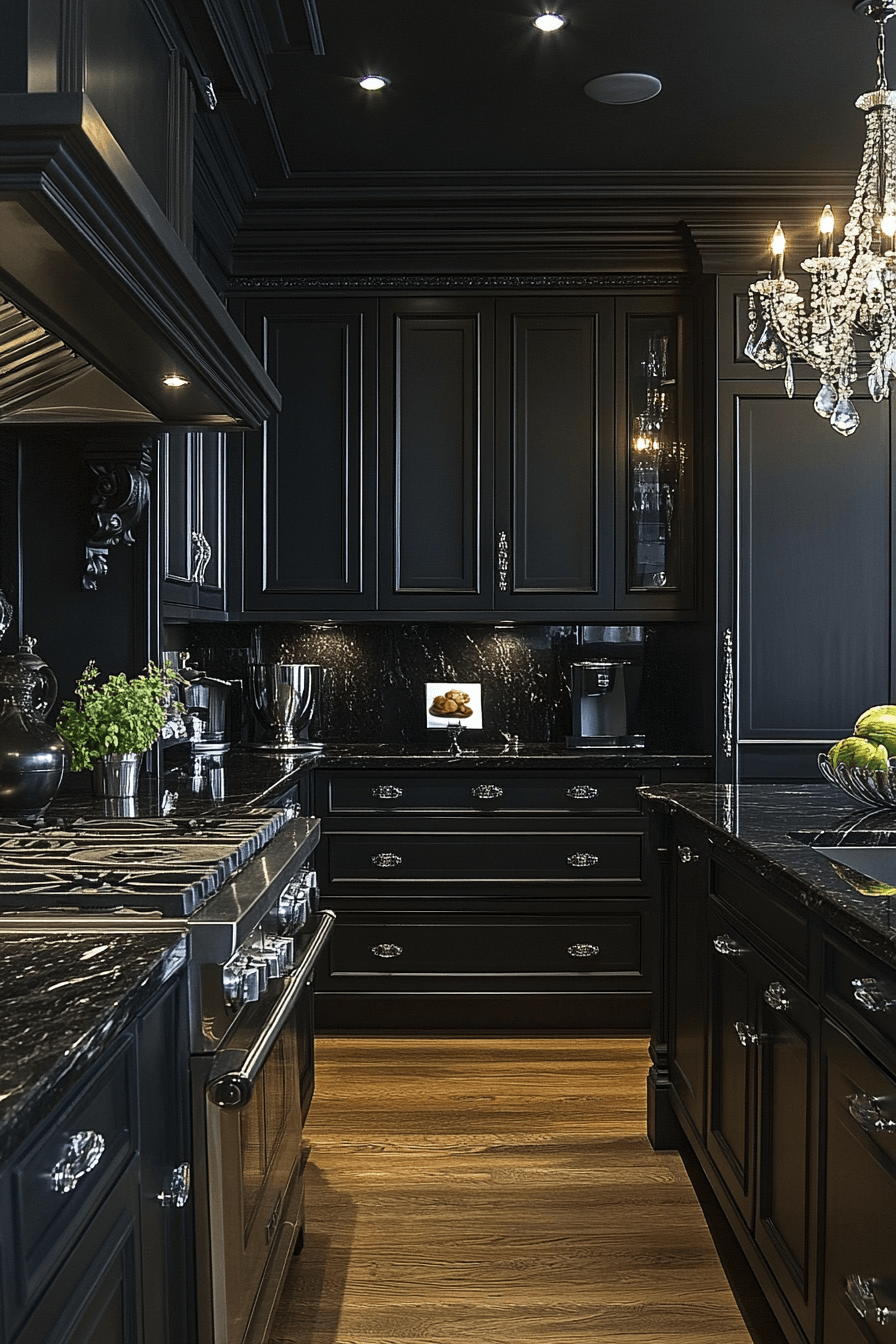 charcoal kitchen cabinets