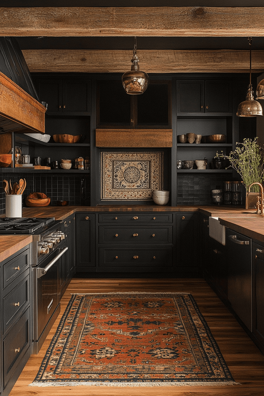 dark oak kitchen cabinets