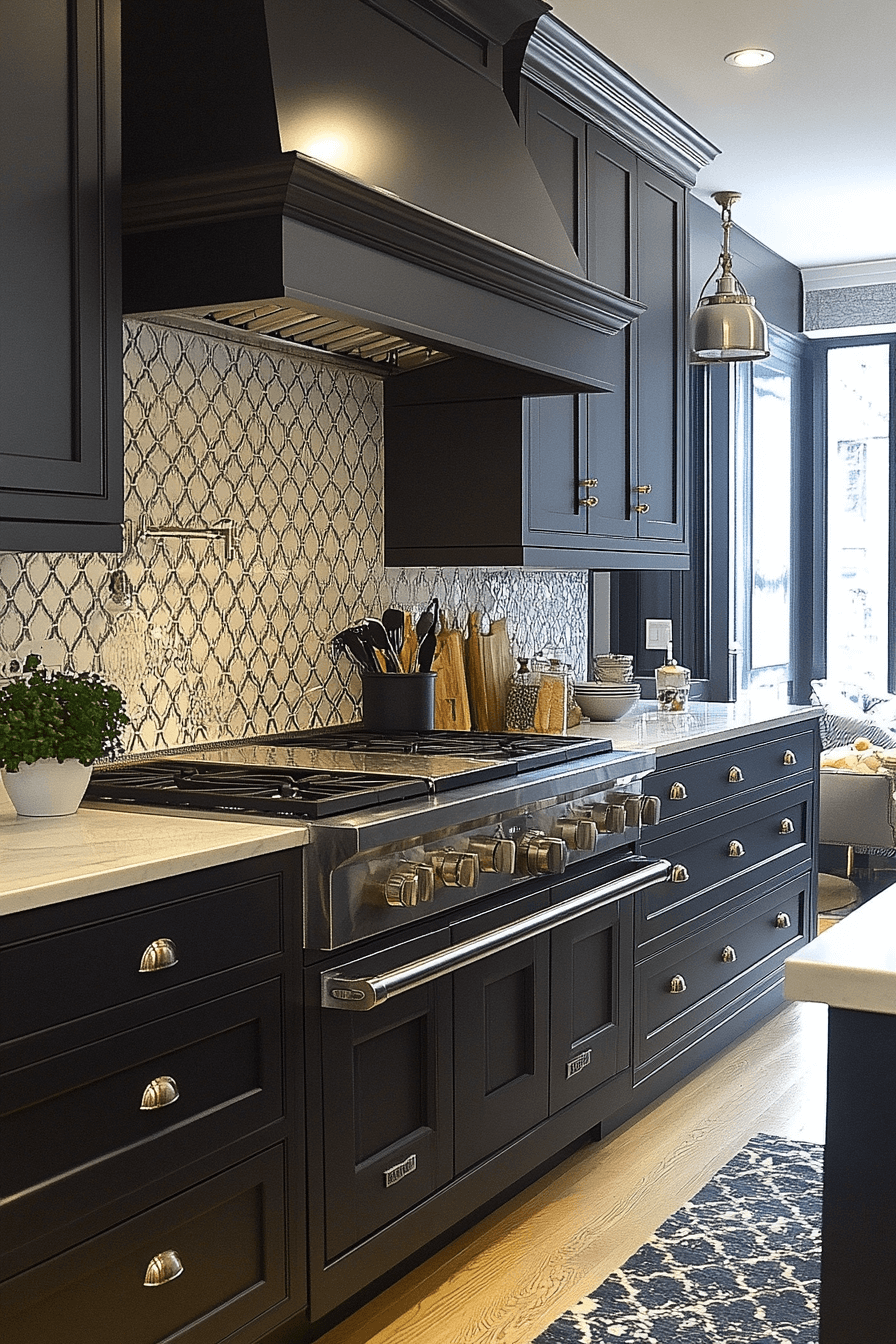 charcoal gray kitchen cabinets