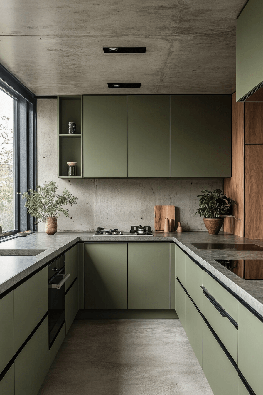 clary sage kitchen cabinets