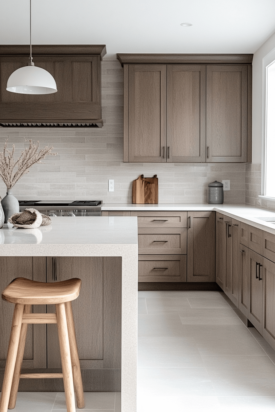 light brown cabinets kitchen