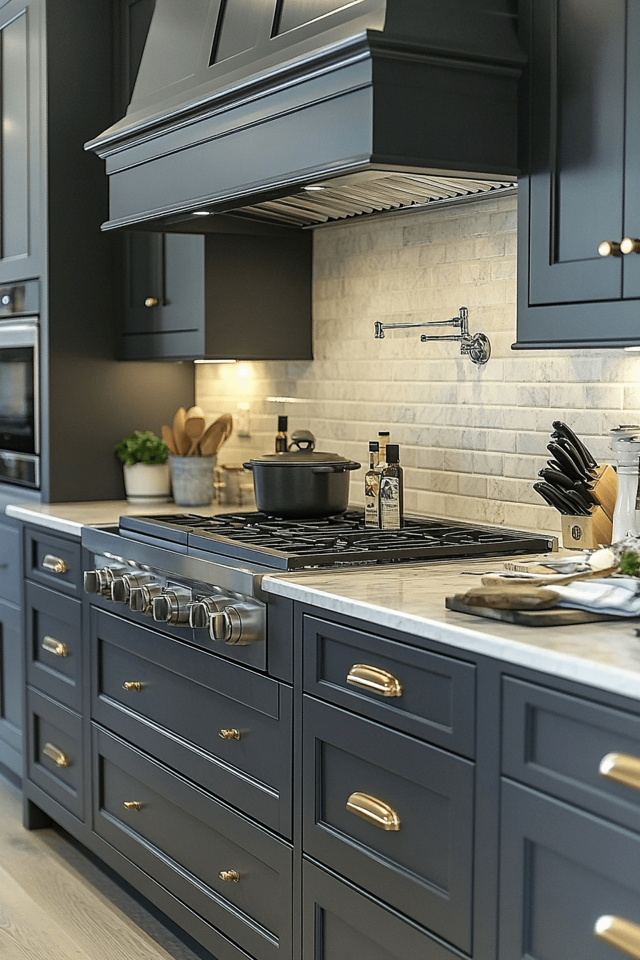 charcoal kitchen cabinets