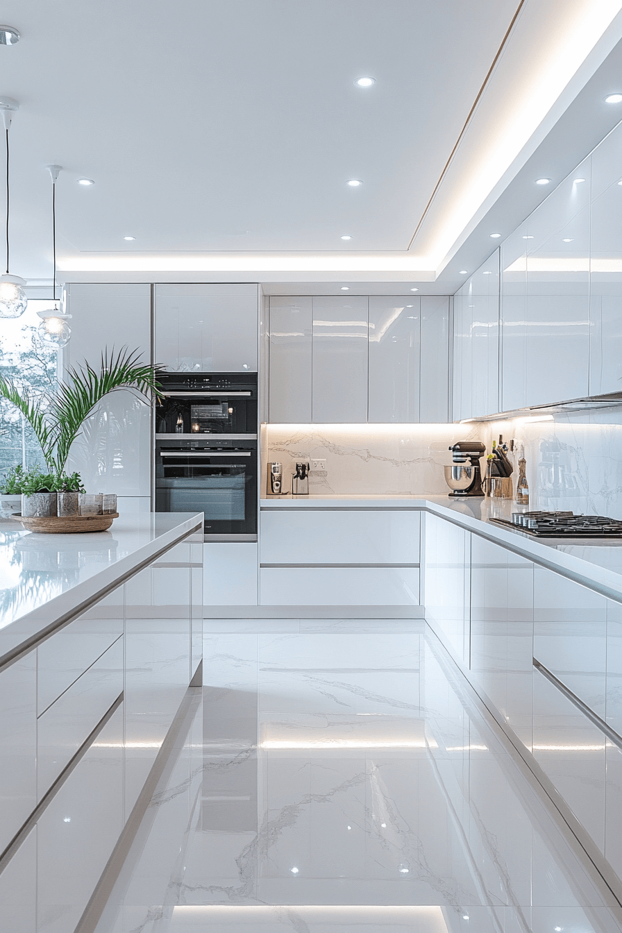 high gloss kitchen cabinets